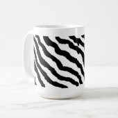 Schwarz-Weiß-Zebrastreifen Kaffeetasse (Vorderseite Links)