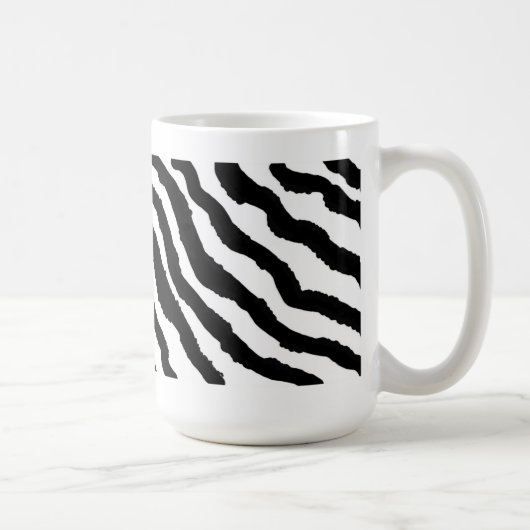 Schwarz-Weiß-Zebrastreifen Kaffeetasse (Rechts)