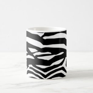 Schwarz-Weiß-Zebrastreifen Kaffeetasse