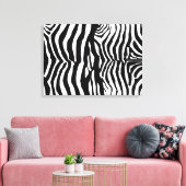 Schwarz-Weiß-Zebrastreifen Leinwand (Insitu (Wohnzimmer))