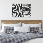 Schwarz-Weiß-Zebrastreifen Leinwand (Insitu (Schlafzimmer))