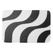 Schwarz + Weiß Zebrastreifen Muster modern Badematte (Vorderseite)