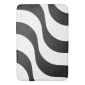 Schwarz + Weiß Zebrastreifen Muster modern Badematte (Vorderseite Vertikal)