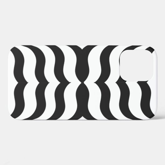 Schwarz + Weiß Zebrastreifen Muster modern Case-Mate iPhone Hülle (Rückseite (Horizontal))