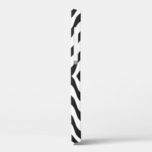 Schwarz + Weiß Zebrastreifen Muster modern Case-Mate iPhone Hülle (Rückseite / Links)