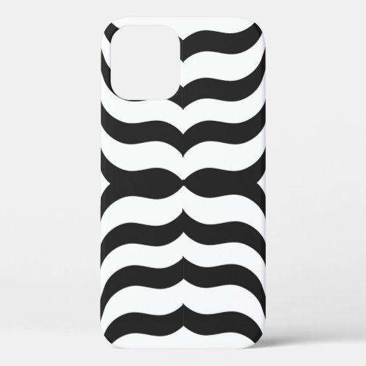 Schwarz + Weiß Zebrastreifen Muster modern Case-Mate iPhone Hülle (Rückseite)