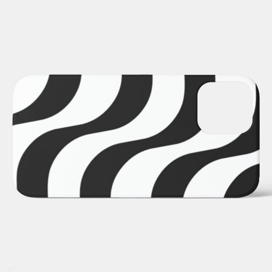 Schwarz + Weiß Zebrastreifen Muster modern Case-Mate iPhone Hülle (Rückseite (Horizontal))