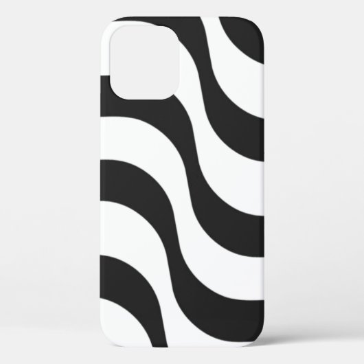 Schwarz + Weiß Zebrastreifen Muster modern Case-Mate iPhone Hülle (Rückseite)