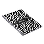 Schwarz-Weiß-Zebrastreifen-Notebook Notizblock (Rechte Seite)