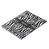 Schwarz-Weiß-Zebrastreifen-Notebook Notizblock (Linke Seite)
