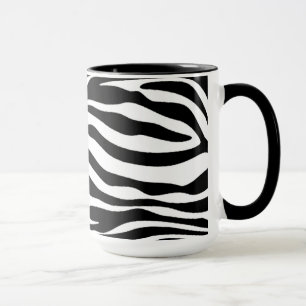 Schwarz-Weiß-Zebrastreifen; Schultafel Tasse