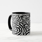 Schwarz-Weiß-Zebrastreifen Tasse (Vorderseite Links)