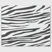 Schwarz-Weiß-Zebrastreifen - Tierdruck Geschenkpapier (Flach)