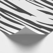 Schwarz-Weiß-Zebrastreifen - Tierdruck Geschenkpapier (Ecke)