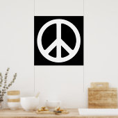 Schwarz-Weiß-Zeichen Poster (Küche)