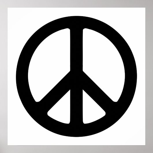 Schwarz-Weiß-Zeichen Poster (Vorne)