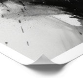 Schwarz-Weiß-Zeichn eines Frauengesichts Poster (Ecke)