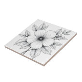 Schwarz-Weiß-Zeichn Fliese (Seite)