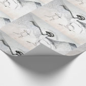 Schwarz-weiß Zeichnend Jagd auf Graphuc Geschenkpapier (Ecke)