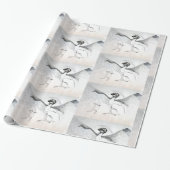 Schwarz-weiß Zeichnend Jagd auf Graphuc Geschenkpapier (Ungerollt)