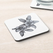 Schwarz-Weiß-Zeichnend Kolonnen Getränkeuntersetzer (Linke Seite)