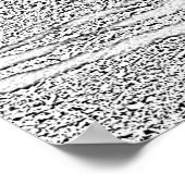 Schwarz-Weiß-zeichnend Zaun Poster (Ecke)