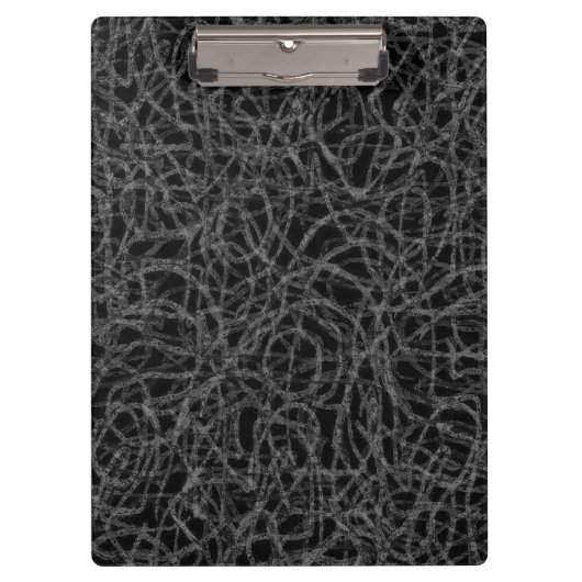 Schwarz-Weiß-Zeilenmuster Klemmbrett (Vorderseite)