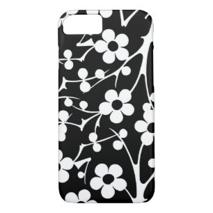 Schwarz-Weiß-Zeitblumen Case-Mate iPhone Hülle