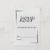 Schwarz-Weiß-zeitgenössische UAWG RSVP Karte (Vorne/Hinten)