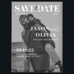 Schwarz-Weiß-Zeitschrift Cover Foto Hochzeit Magnet<br><div class="desc">Foto für Hochzeitsmagneten in Schwarz und Weiß</div>