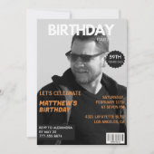 Schwarz-Weiß-Zeitschrift Editorial 59. Geburtstag Einladung (Vorderseite)