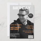 Schwarz-Weiß-Zeitschrift Editorial 68. Geburtstag Einladung (Vorderseite)