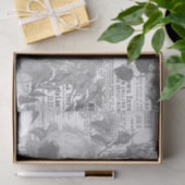 Schwarz-Weiß-Zeitung Seidenpapier (Geschenk)