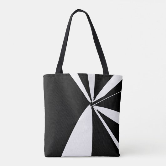 Schwarz-Weiß-Zelt Tasche (Rückseite)