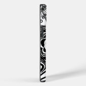 Schwarz-Weiß-Zen-Blumen Gemustert Zeichnend Case-Mate iPhone Hülle (Rückseite / Rechts)