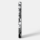 Schwarz-Weiß-Zen-Blumen Gemustert Zeichnend Case-Mate iPhone Hülle (Rückseite / Links)