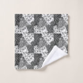 Schwarz-Weiß-Zen-Set Badhandtuch Set (Waschlappen)