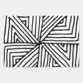 Schwarz-Weiß-Zendoodle-Muster Geschenkpapier Set (Vorderseite 2)