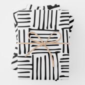 Schwarz-Weiß-Zendoodle-Muster Geschenkpapier Set (Beispiel)