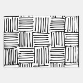 Schwarz-Weiß-Zendoodle-Muster Geschenkpapier Set (Vorderseite)