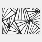 Schwarz-Weiß-Zendoodle-Muster Geschenkpapier Set (Vorderseite)