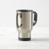 Schwarz/Weiß Zickzack C Reisen Umarmung Reisebecher (VorderseiteRechts)
