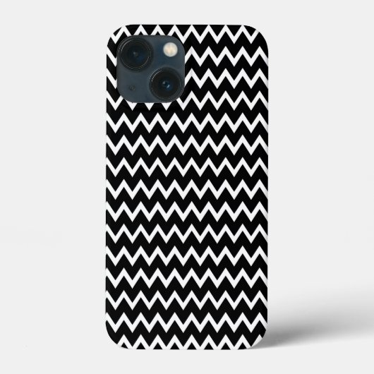 Schwarz-Weiß-Zickzack Case-Mate iPhone Hülle (Rückseite)