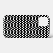 Schwarz-Weiß-Zickzack Case-Mate iPhone Hülle (Rückseite (Horizontal))