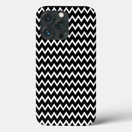 Schwarz-Weiß-Zickzack Case-Mate iPhone Hülle (Rückseite)