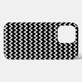 Schwarz-Weiß-Zickzack Case-Mate iPhone Hülle (Rückseite (Horizontal))