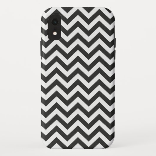 Schwarz-weiß Zickzack Case-Mate iPhone Hülle (Rückseite)
