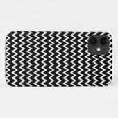 Schwarz-Weiß-Zickzack Case-Mate iPhone Hülle (Rückseite (Horizontal))