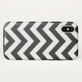Schwarz-weiß Zickzack Case-Mate iPhone Hülle (Rückseite (Horizontal))