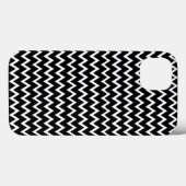 Schwarz-Weiß-Zickzack Case-Mate iPhone Hülle (Rückseite (Horizontal))